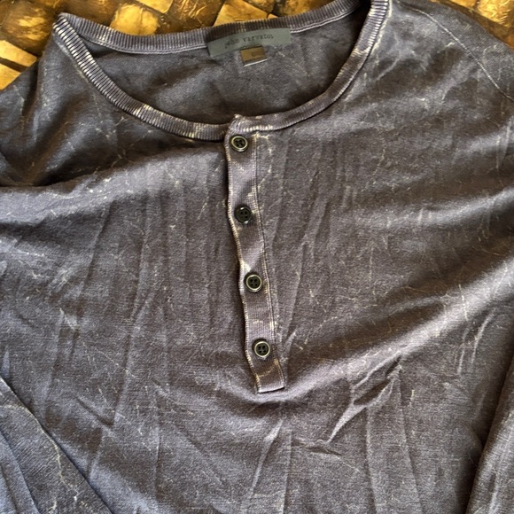 John Varvatos Charcoal Long Sleeve Henley - Picture 2 of 2